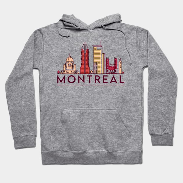Montreal cityscape Hoodie by SerenityByAlex